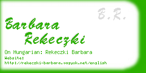 barbara rekeczki business card